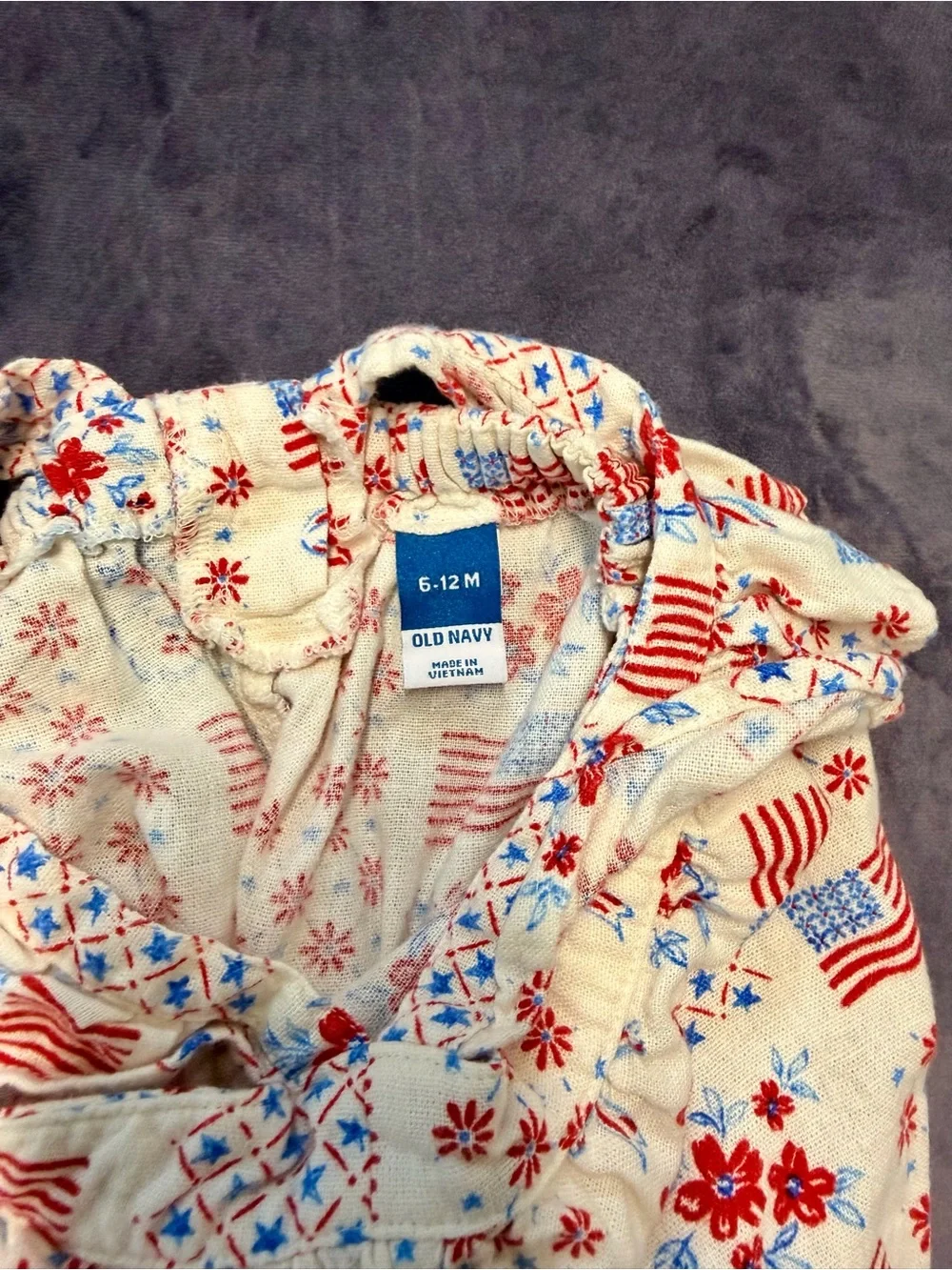 Old Navy ▪️Americana Flag Romper▪️Size 6/12M